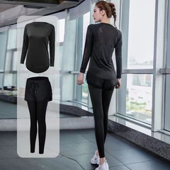 新しいプロフェッショナル長袖ズボンスーツ女性の秋のヨガ服ルーズ痩身ランニング速乾性フィットネス服女性のスーツ