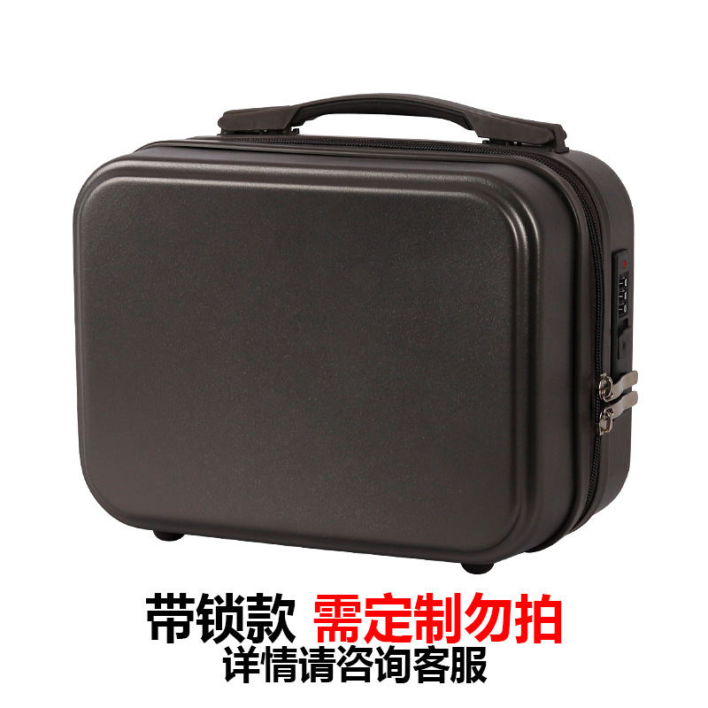 Maleta Linda bolsa de cosméticos de 14 pulgadas caja pequeña cremallera Mini caja de almacenamiento de corta distancia caja de regalo con bolsa de regalo de mano