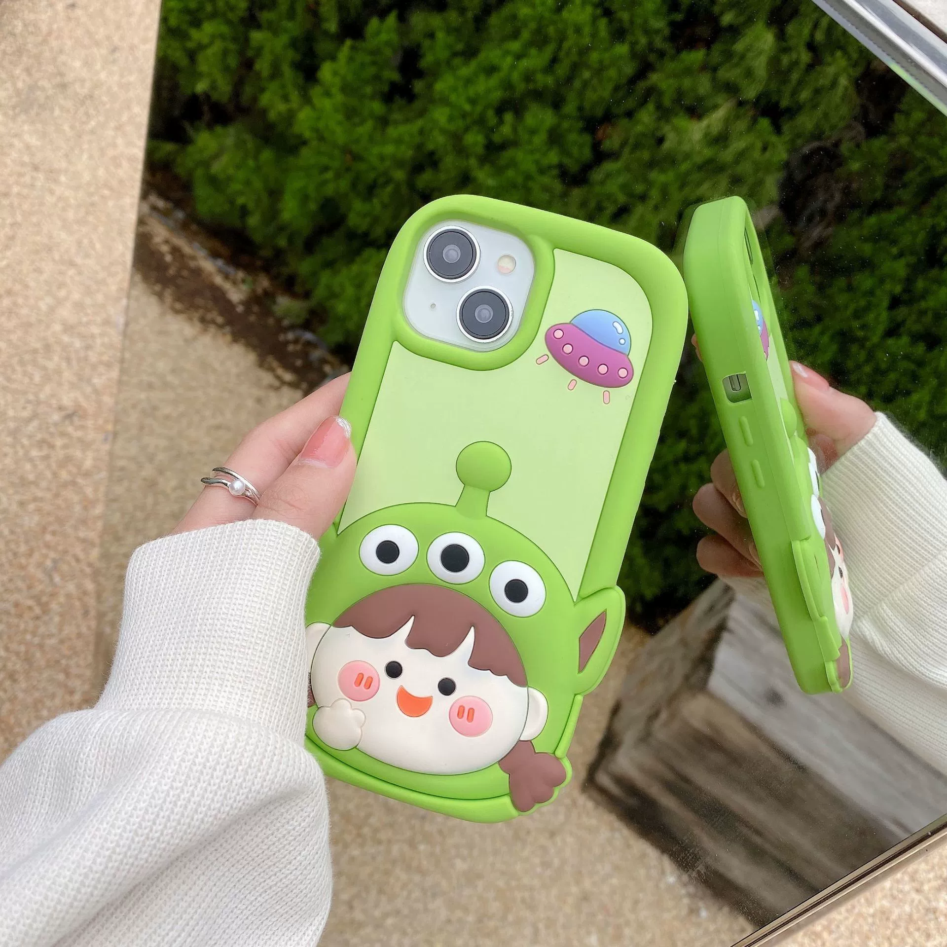 Apple, three dimensional silicone cute compatible phone case pro