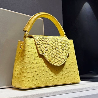 跨境外贸工厂直营高档女包时尚新品鸵鸟纹手提单肩包小众设计女包