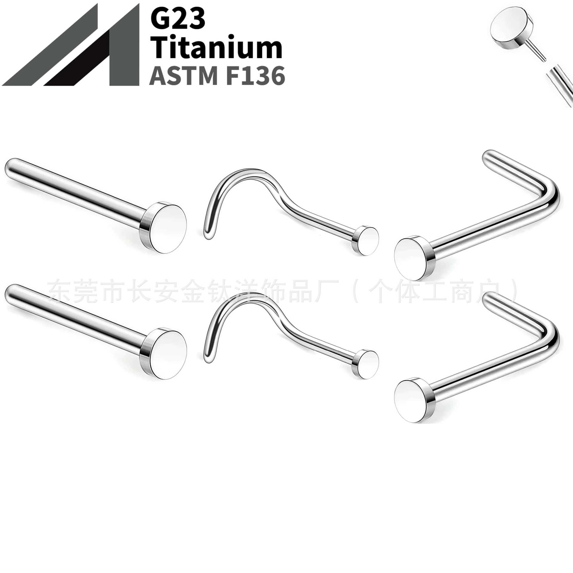 16G labret stud size and finish detail