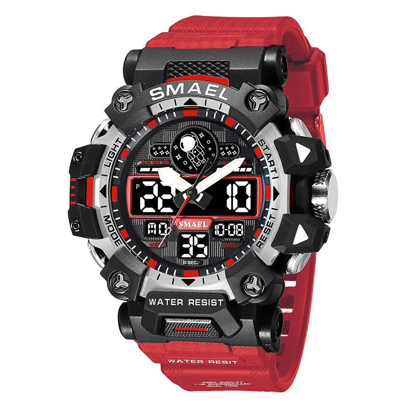 Smael Smar 8078 astronauta deportes al aire libre reloj de aleación de los hombres fresco impermeable función reloj electrónico