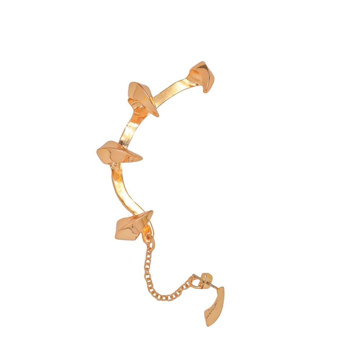 Europa y América gótico diablo garra oreja colgando mujer punk oscuro aleación geométrica oreja hueso clip ins moda sin orejas perforadas