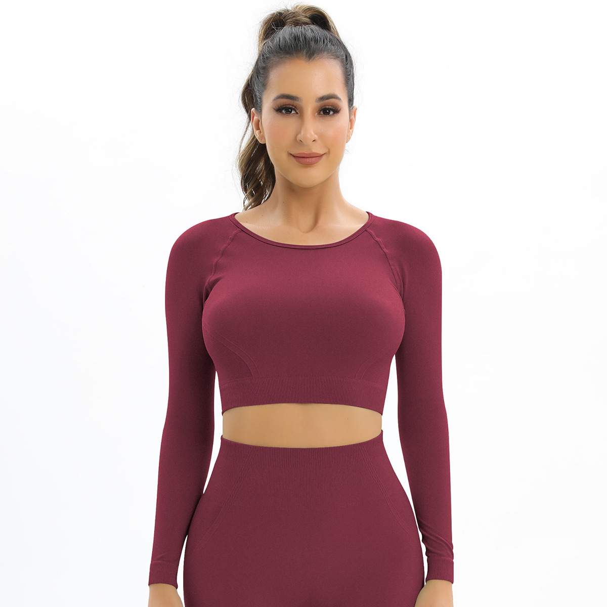 Women's Long Sleeve T-shirt For Exercise And Fitness Training_voghion.com