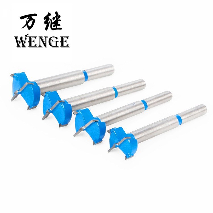 蓝色精品木工合金木门定位开孔器木板材打孔钻塑料扩孔手电钻钻头