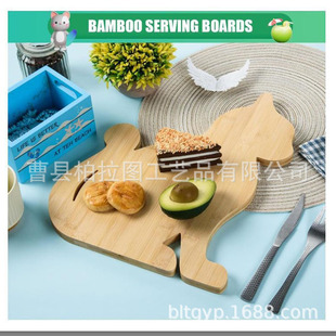 Factory Direct supply wooden chopping board household fruit and vegetable bread board cartoon shape baby food supplement vegetable cutting board