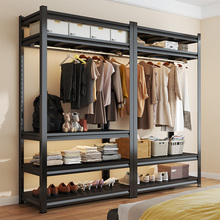 衣柜出租房DIY简易衣架货架式钢挂置物架衣帽间组装开放式收纳架