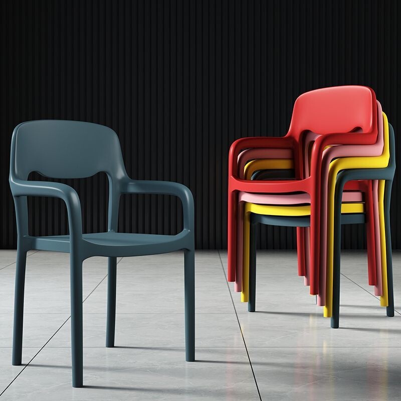 Night Market Stall Lightweight and Durable Plastic Chair, Simple and Stable Dining Chair with Backrest, Waterproof and Easy to Maintain Chair for Dormitory