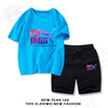 Summer sports suit for boys, fashionable T-shirt, trousers, with short sleeve, children's clothing