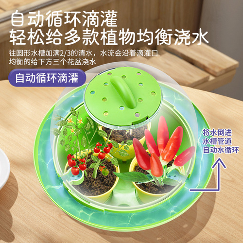 Learn from Yuma space planting capsule children's science experiment set vegetable plant growth hydroponic greenhouse cultivation toys