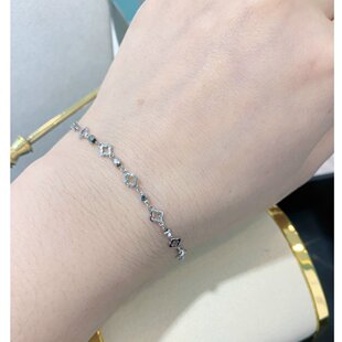Platinum Pt950 Bracelet Bracelet Bracelet Real Gold Platinum Hot Sale Four-Leaf Clover Export