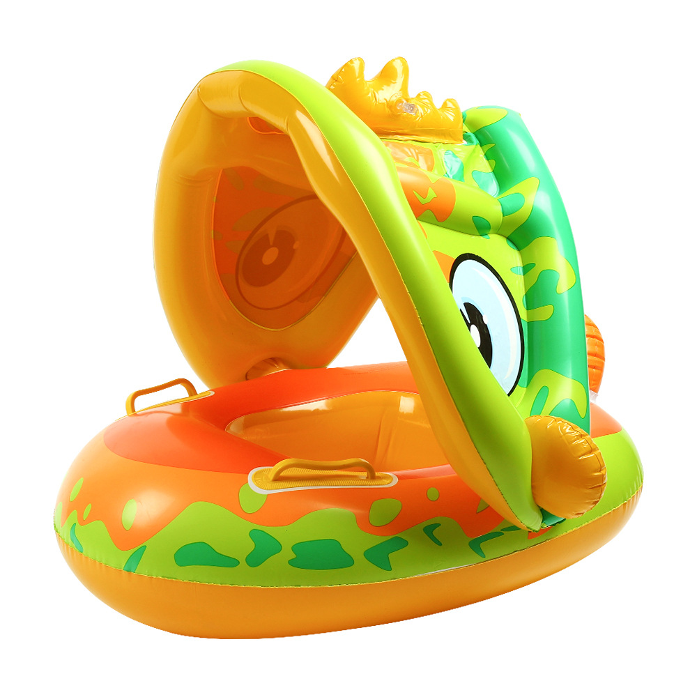 Xia Le bebé anillo de natación a prueba de sol con volante asiento de bebé barco cuerno barco hogar niños natación anillo piscina juguete