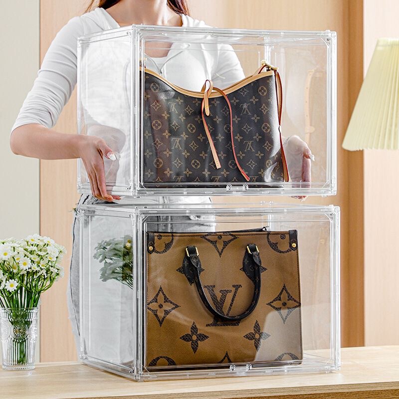 Transparent Dust-Proof Cabinet for Bag Storage, Multi-Layer Storage Organizer, Luxury Display Shelf, Storage and Display Box