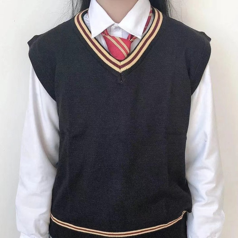Harry Potter Cos Clothing Vest V Neck Men's and Women's Same Style Jk Uniform Kidsren's Adult Gryffindor Sweater Vest