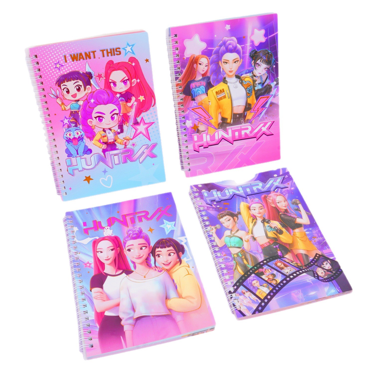Cuaderno Espiral Dibujos Animados de Giro Horizontal para Estudiantes