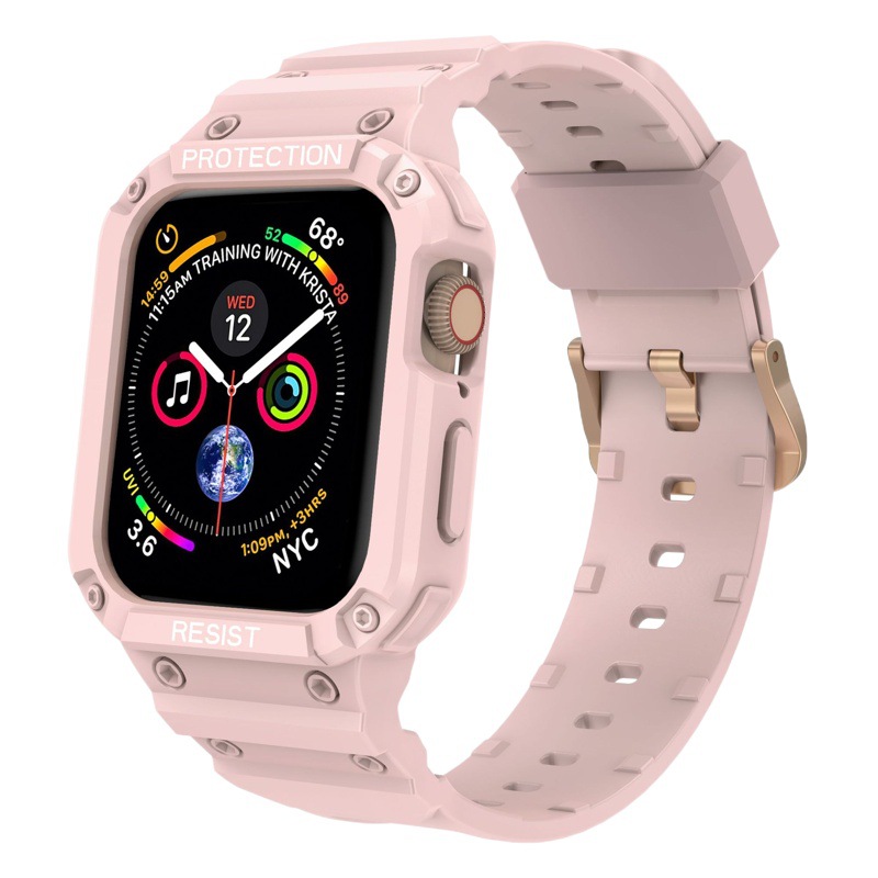Adecuado para Apple Watch Correa integrada de silicona resistente a la caída iwatch87654321s9 color sólido TPU Correa al por mayor