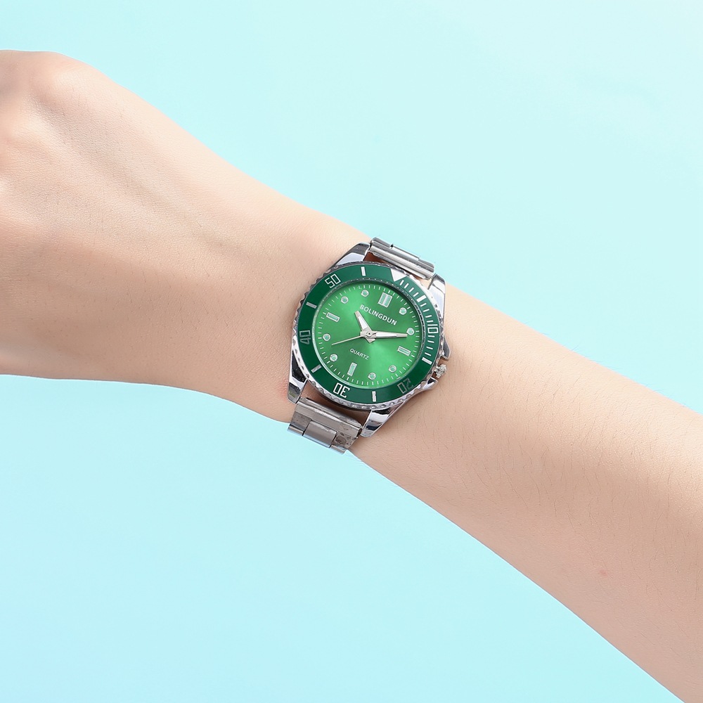 Green Ghost ghost Water Ghost Series Fashion Waterproof Watch Couple Steel Belt Automatic Non-mechanical Unisex Watch