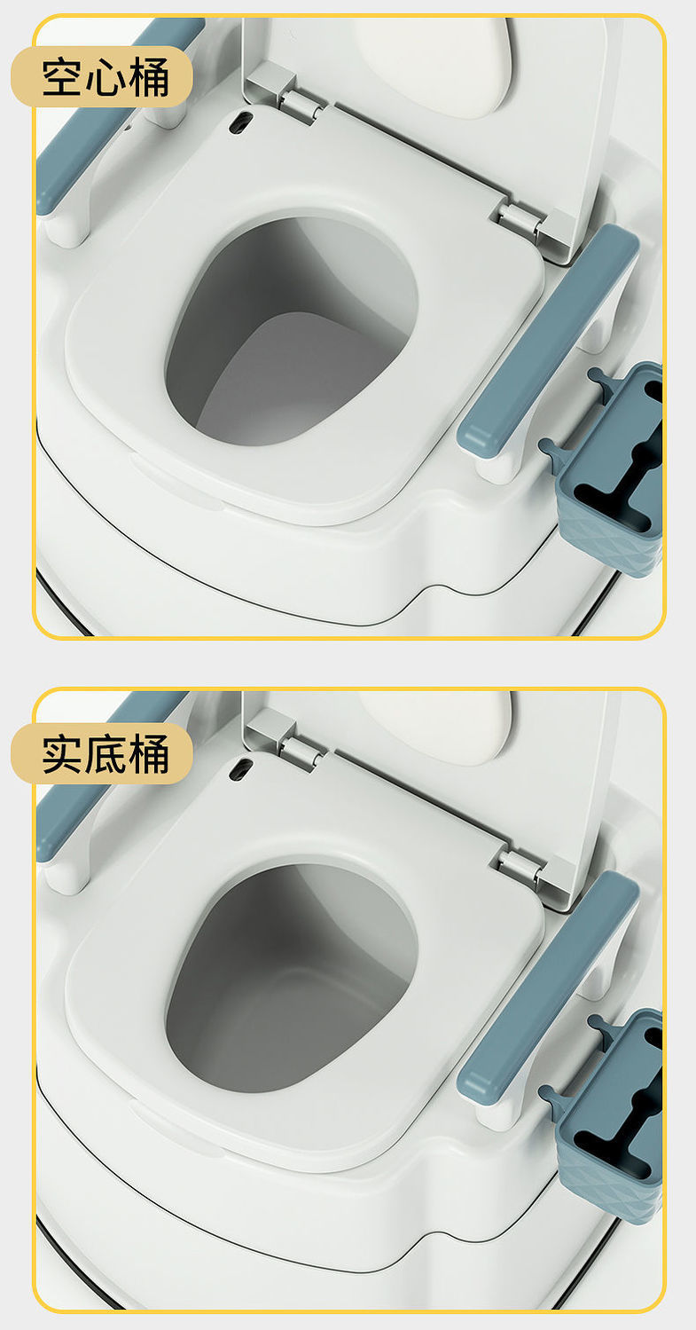 Portable elderly toilet, household anti-odor indoor toilet for the elderly, toilet chair for defecation, urine bucket for pregnant women and adults undefined
