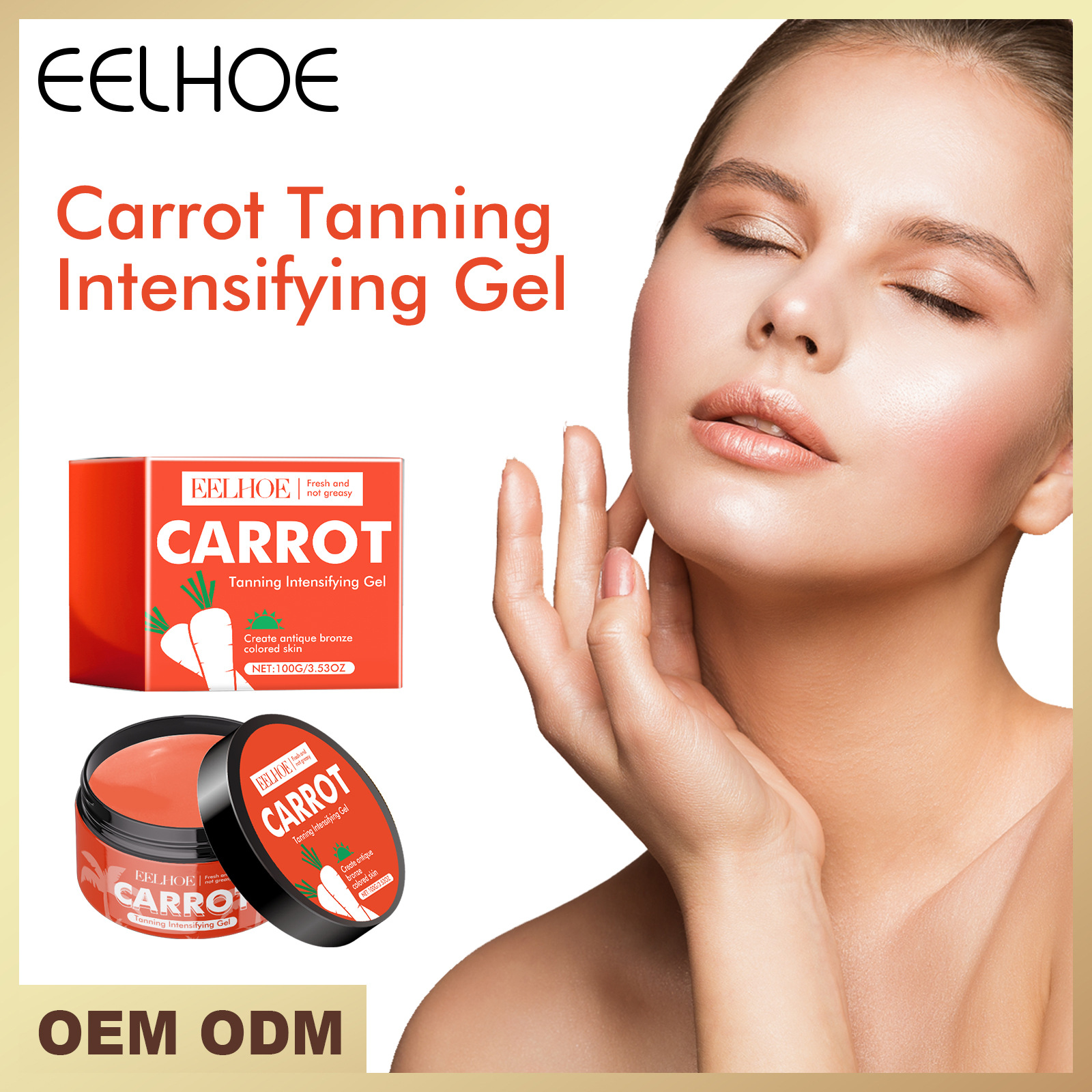 EELHOE Carrot Black Gel for Evenening Skin Tone for Healthy Wheat Skin Black Care Cream
