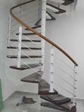 复式阁楼旋转楼梯loft公寓钢木结构海口三亚包安装弧形艺术螺旋梯