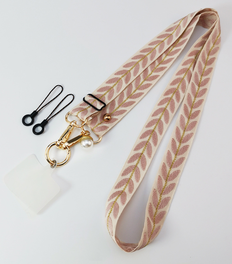 31g Weight Mobile Phone Lanyard Classification 1 Piece Quantity Geometric Pattern Simple Style, Classic Style Style Simple Style Classic Style Geometric Cloth Mobile Phone Lanyard 3