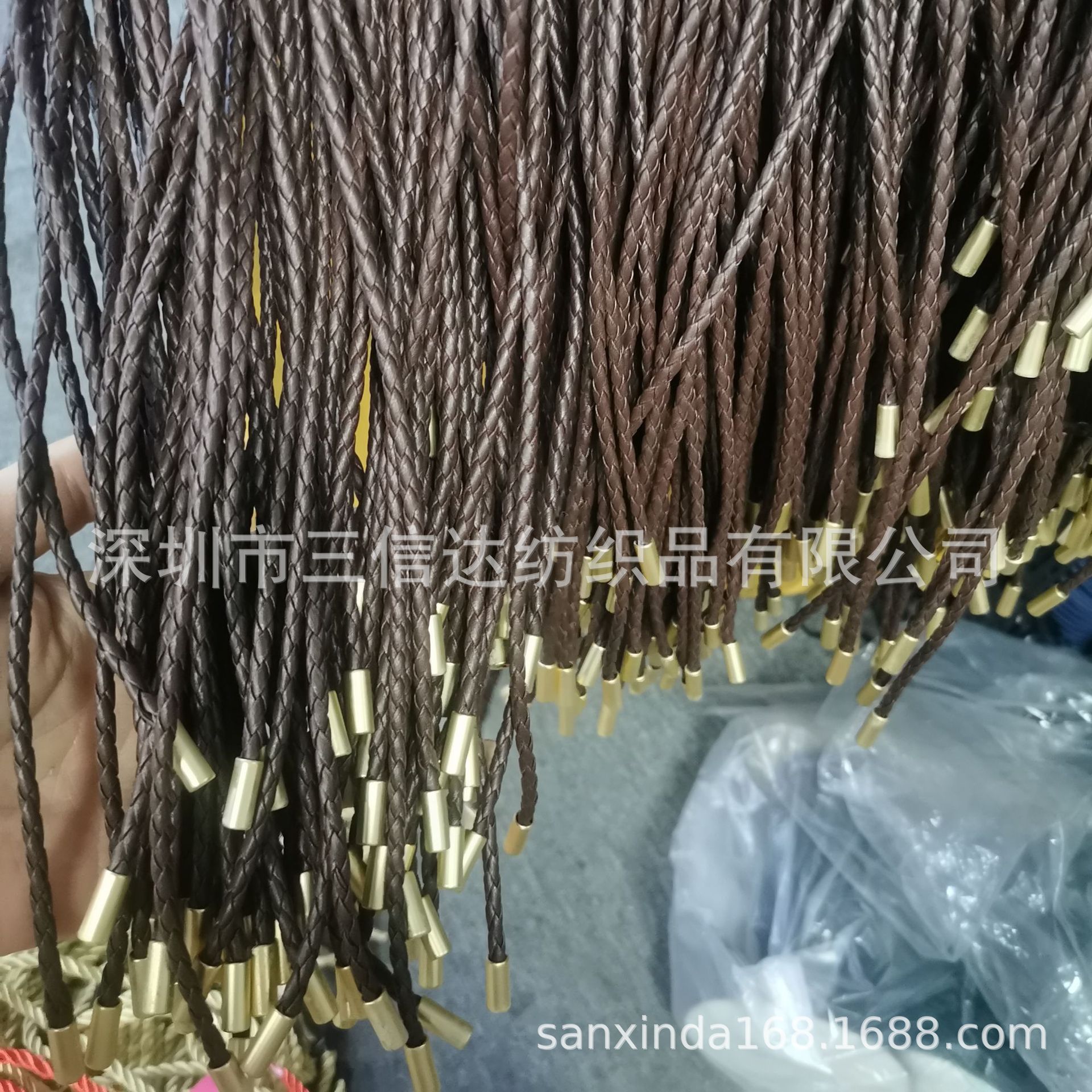 五金皮绳pu皮编织绳咖啡色皮绳吊钟皮绳防水皮绳可做各种尺寸