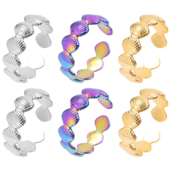 Cross-border explosions open titanium steel ring men's and women's European and American retro style stainless steel shell couple ring wholesale jewelry