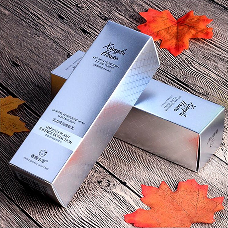 新款面霜白卡银卡彩盒定做化妆品单支盒保健品双插包装盒定制logo