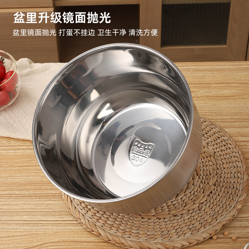 日式304不锈钢打蛋盆加深防溅直边盆烘焙专用工具蛋糕打发奶油碗|undefined