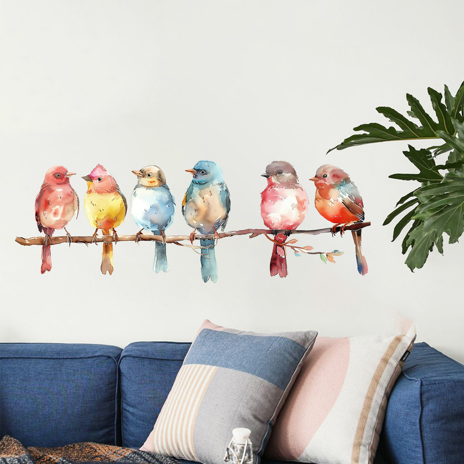 Amazon transfronterizo en un grupo de pájaros coloridos pegatinas de pared para la decoración de la sala de estar del dormitorio pegatinas autoadhesivas