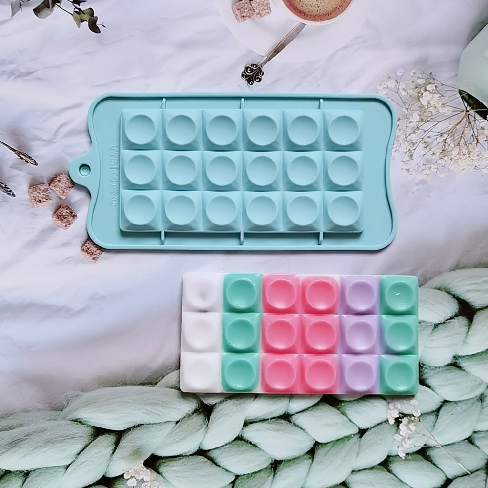 圆点巧克力125蛋糕布丁甜点模具肥皂烘焙用具蓝