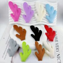 跨境欧美双面立体毛绒龙角鹿角 diy圣诞节饰品服装辅料发箍装饰配