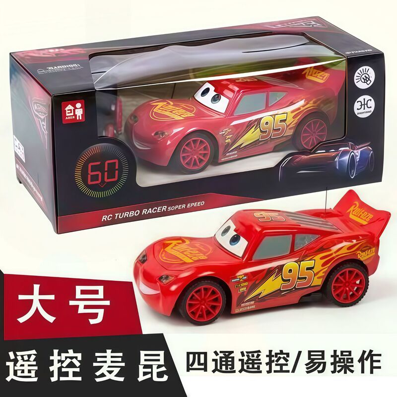 Cross-Border Cars Toys Electric Lightning Mcqueen Remote Control Car Four-Way Simulation Racing Model Hot Sale Wholesale