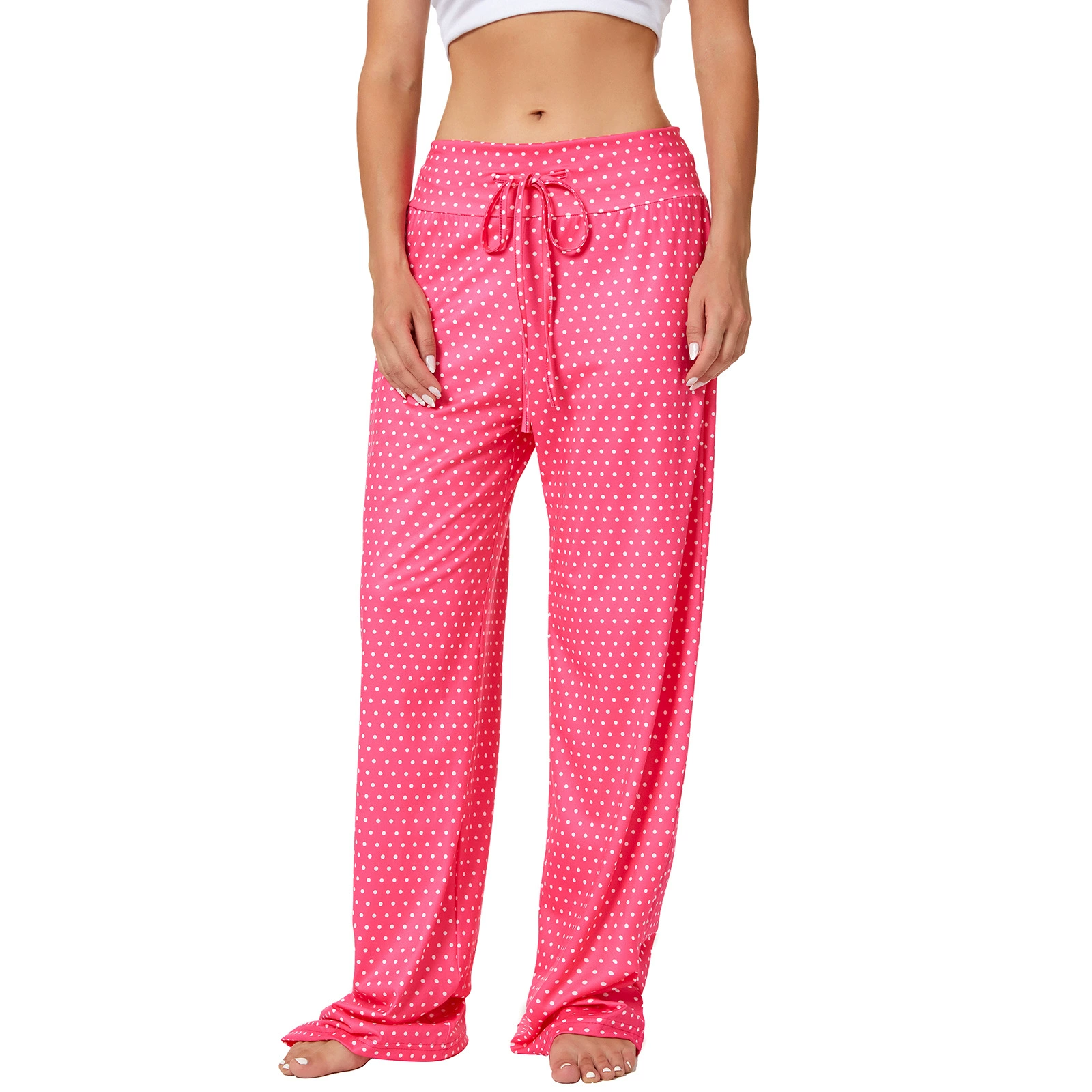 Повседневные брюки на шнуровке Amazon Ebay, европейские и американские трансграничные свободные брюки на шнуровке, внешняя торговля, с принтом для женщин