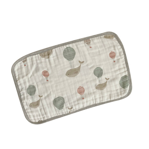 Baby pillow towel bamboo cotton gauze cloud pillow pillow gauze newborn flat pillow anti-vomiting pad absorbs sweat and is breathable