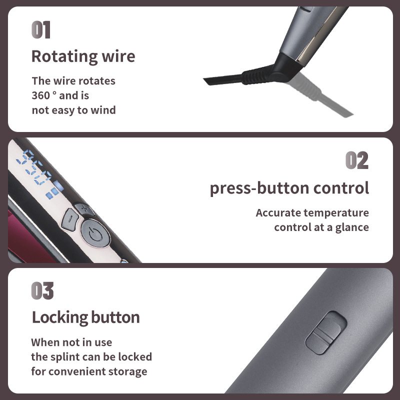 DSP/Dansong Clipper Straight Hair and Curling Hair Dual purpose Curling Stick Small Straight Plate Clip Pull Straight Plate Dormitory Mini Portable_voghion.com