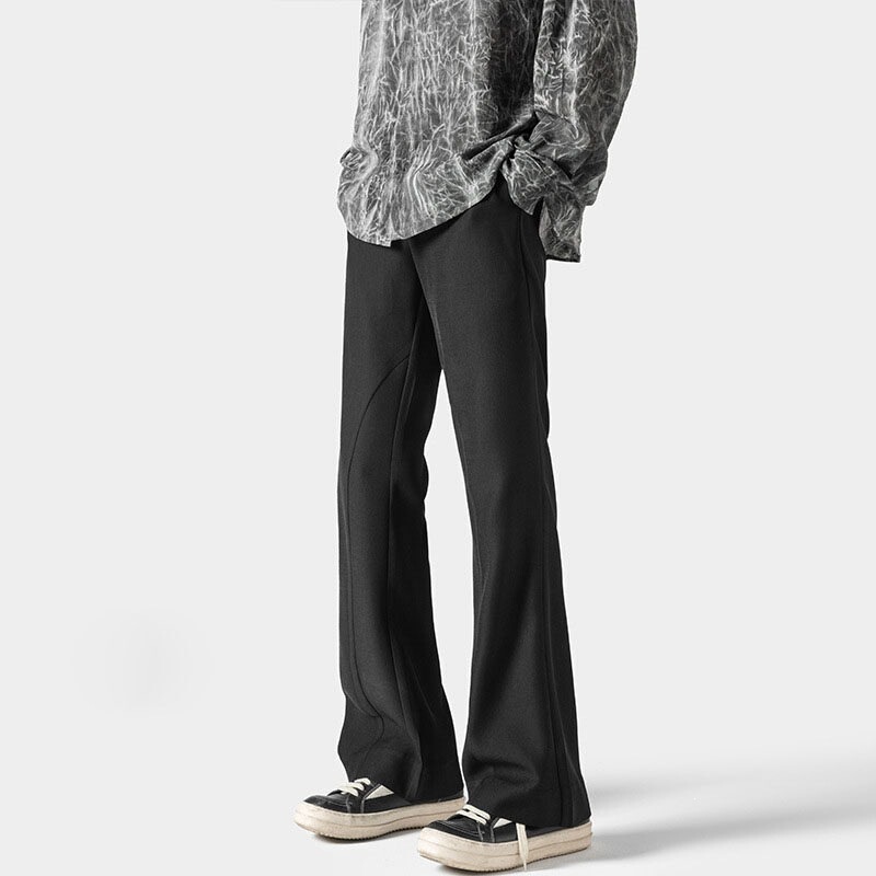 Straight-Leg Suit Pants for Summer, Cleanfit Ice Silk Trousers for Men, Flared Pants, Thin Style, Slimming, Drapey, High-End Feel, Wide-Leg Straight-Leg Suit Pants for Summer, Cleanfit Ice Silk Trousers for Men, Flared Pants, Thin Style, Slimming, Drapey, High-End Feel, Wide-Leg