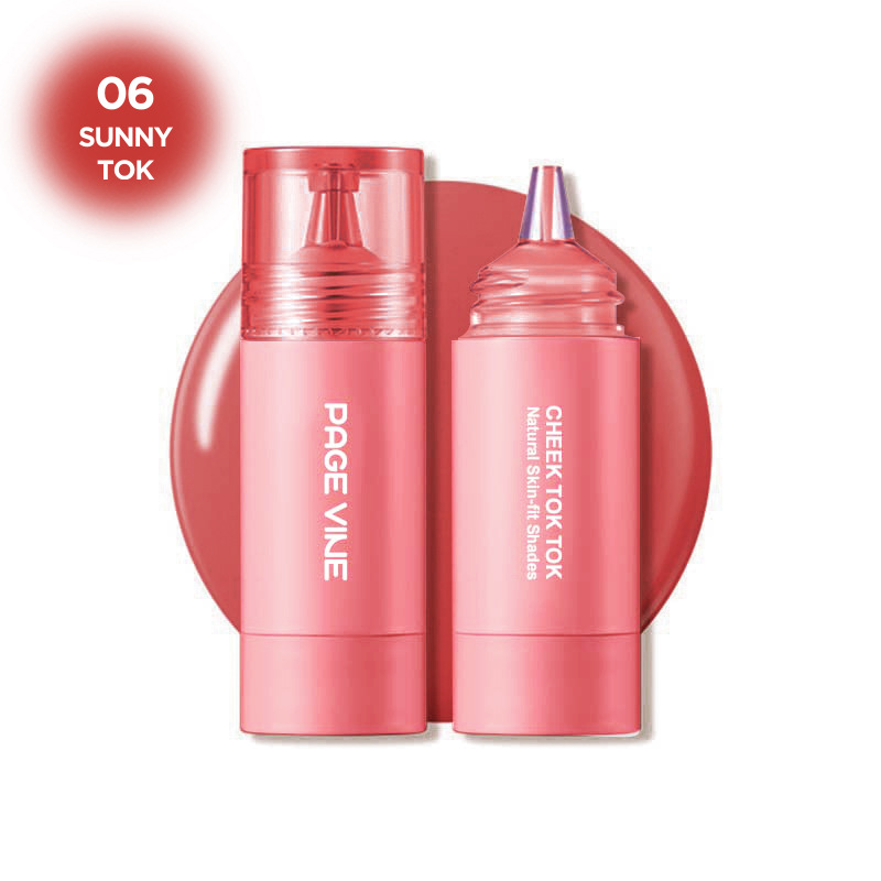Cross-border PAGE VINE Liquid Blush Brilliant White Carmine Lipstick Mat Multifunctional Eye Shadow Pink