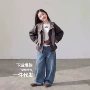 春秋新款咖色pu皮衣