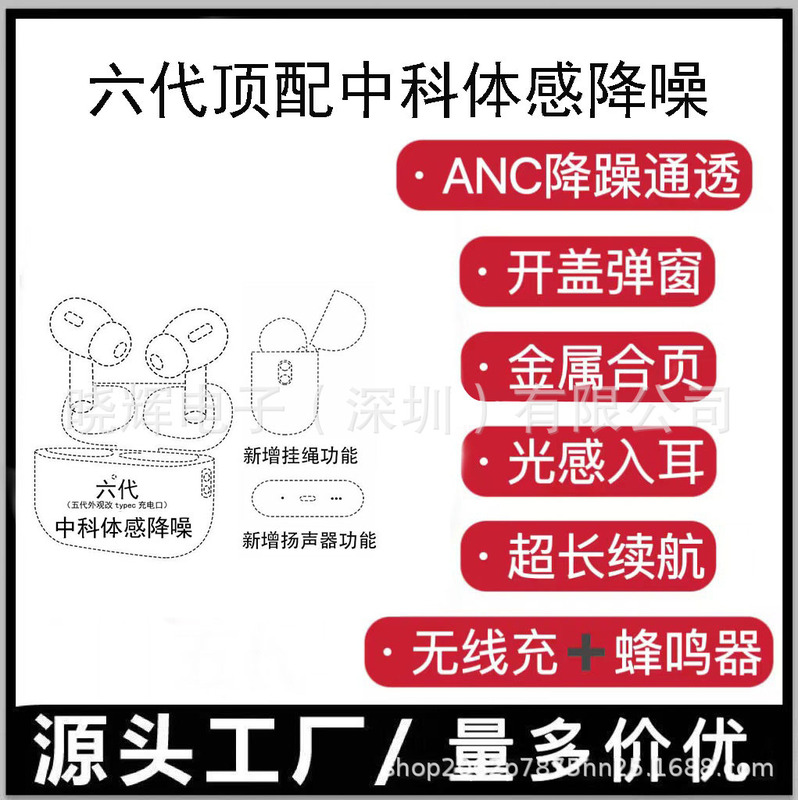 华强北新款二三四代五六代七代适用苹果蓝牙耳机降噪超长续航跨境|undefined