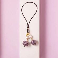 铃兰花手机U盘吊坠钥匙扣挂件女ins包包挂饰汽车钥匙链圈ins风