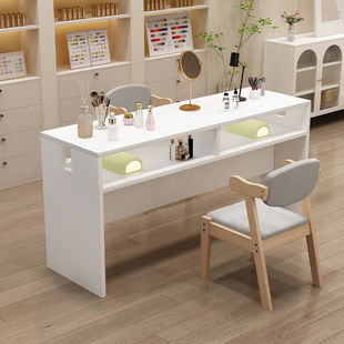 Simple and Stylish Retro-Style Manicure Table for Nail Salon, Popular on Social Media, Suitable for Two or One Person, Chinese-Style Light Luxury, Economical Type