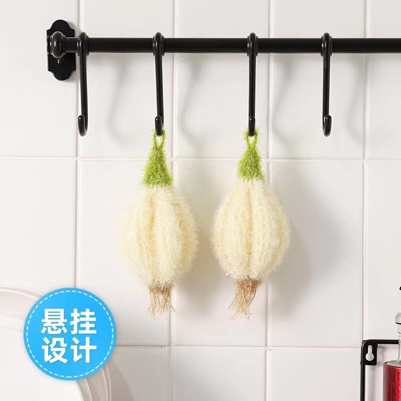 Creative Thickened Pure Handmade Acrylic Garlic-Shaped Dishwashing Towel, Exported to Korea, Trendy Household Cleaning Cloth Creative Thickened Pure Handmade Acrylic Garlic-Shaped Dishwashing Towel, Exported to Korea, Trendy Household Cleaning Cloth