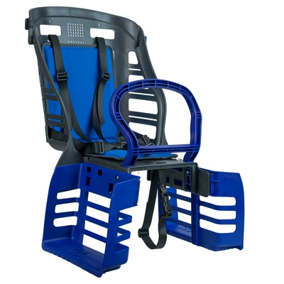 Middle and Large Kidsren, Motorcycle child seat - bicycle-model-five-point-safety-belt-ce-certified-dark-gray-royal-blue-leather-seat-cushion