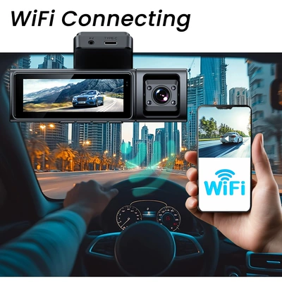 Cross-Border 4K Three-Lens Dash Cam Driving recorder