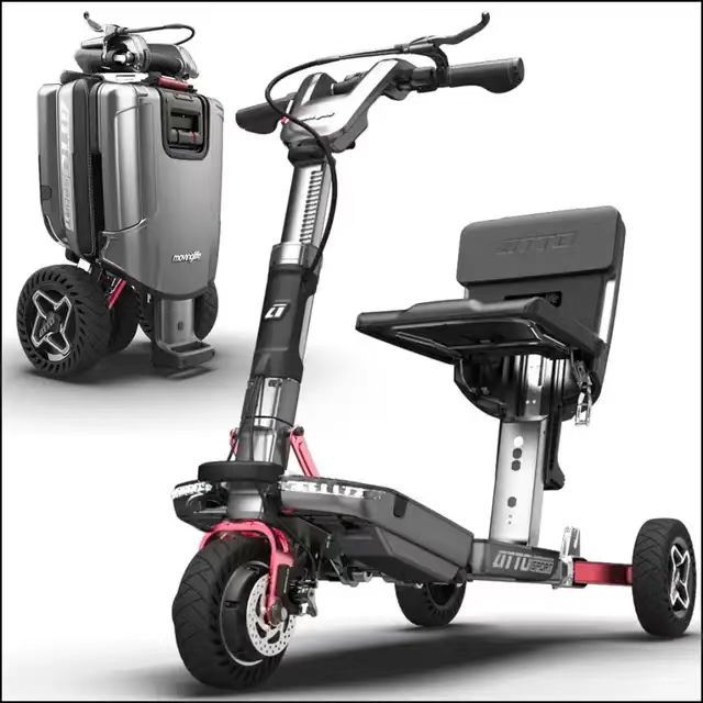 Original imported intelligent electric tricycle elderly scooter one-button remote control electric folding elderly battery car