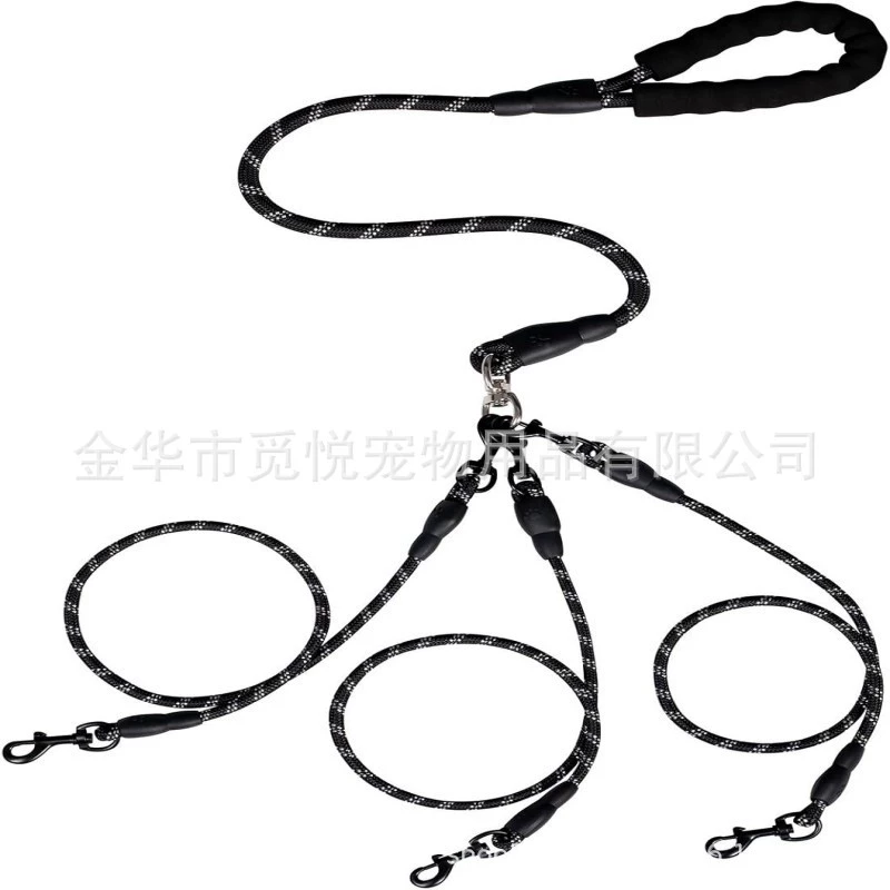 Трансграничный попкорн нейлон светоотражающие собачьи веревки, одна буксирная, две буксирные веревки, съемные