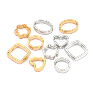 CCB plastic hollow hexagonal love geometric flowers square beads DIY bracelet accessories in stock wholesale