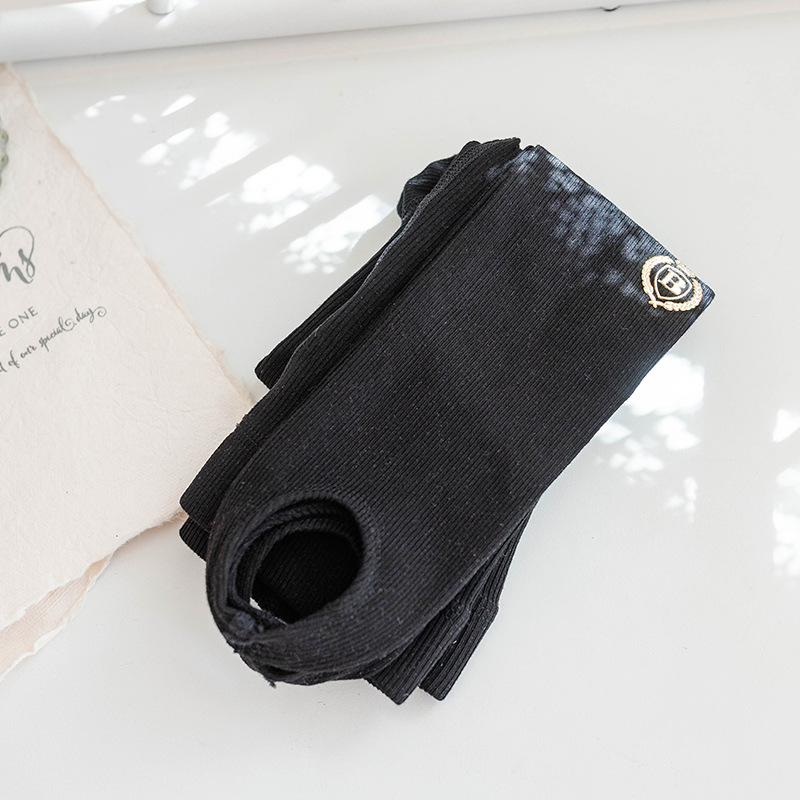 Calcetines Tiantai primavera y otoño pantimedias para niñas delgadas polainas para NIÑOS Calcetines insignia uniforme escolar rayas verticales delgadas pantalones de paso