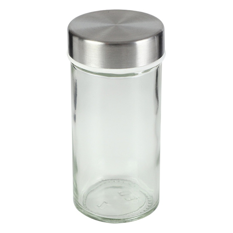 Cocina condimento tarro de almacenamiento traje hogar portátil barbacoa esparcidor con tornillo tapa vidrio condimento tarro conjunto completo